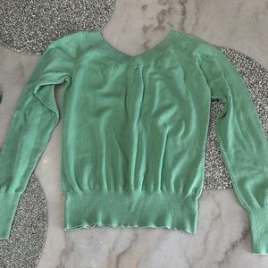 American Eagle Outfitters Mint Green Crew Neck Sweater